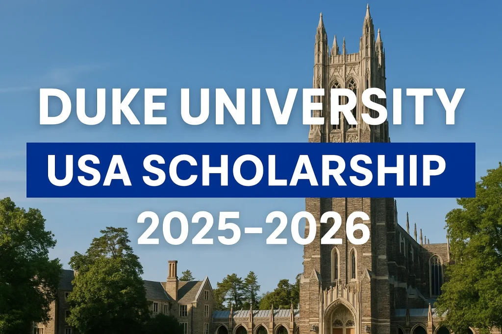 Duke University USA Scholarship 2025–2026